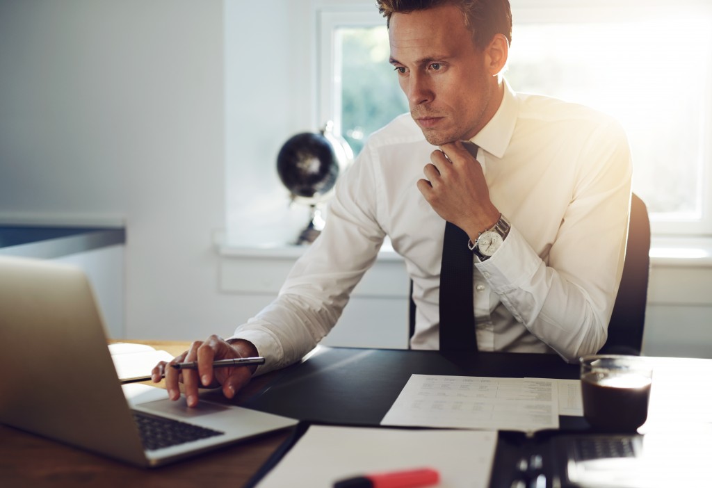 Businessman working