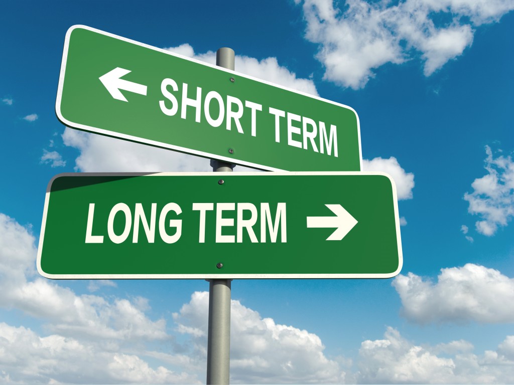 sign of short term and long term goals