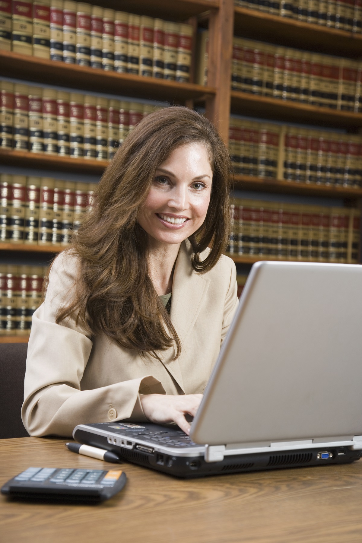 paralegal working in her office