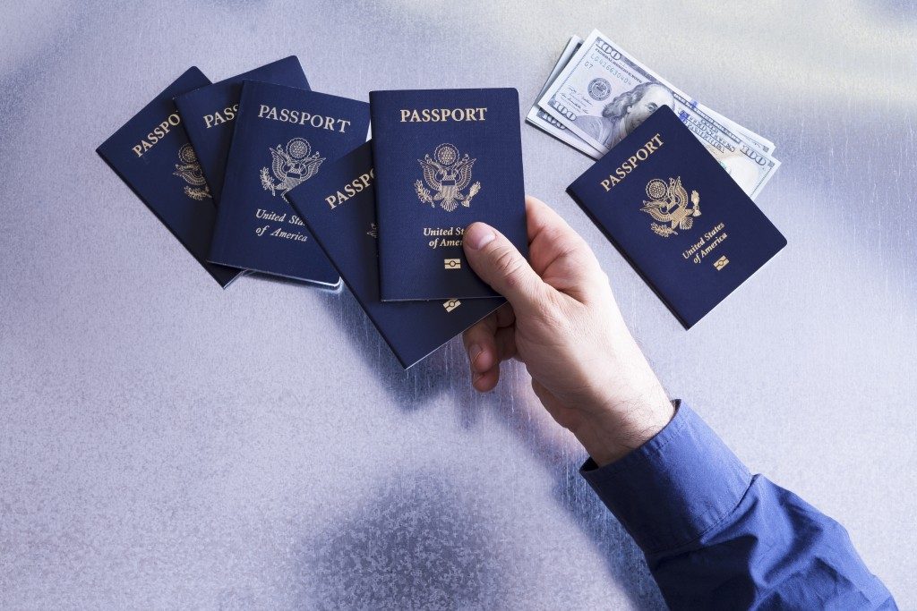 a collection of passports