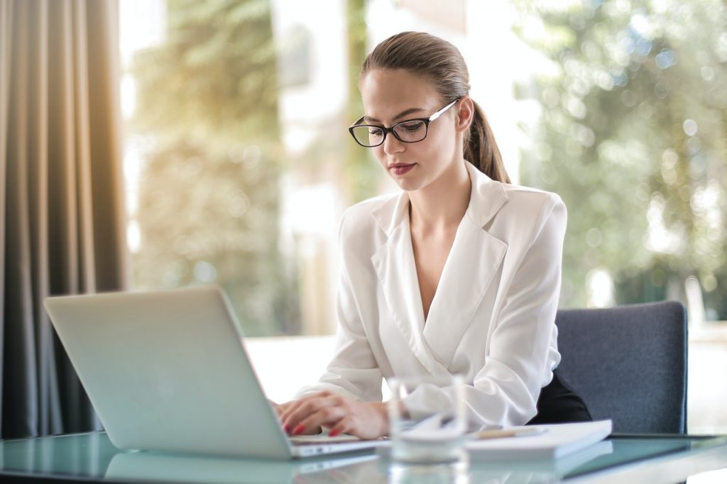 woman working