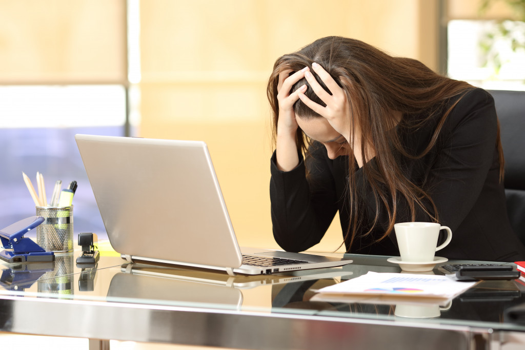 woman suffering from work stress